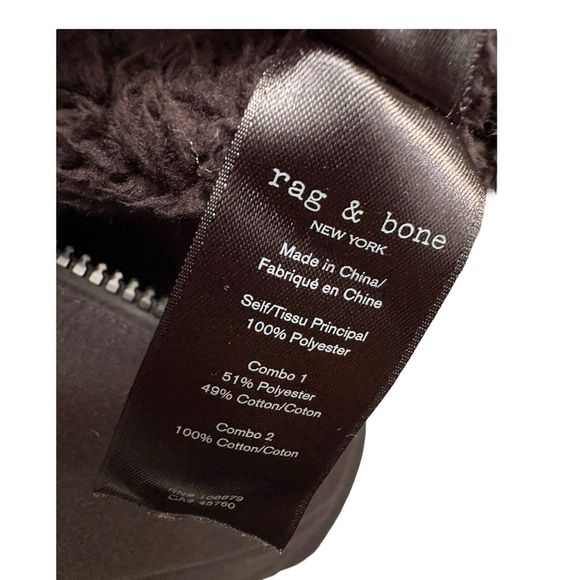 Rag & Bone Fleece Tactical Zip Up Jacket Black Size XL - Picture 10 of 10